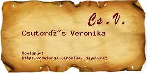 Csutorás Veronika névjegykártya